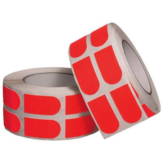 Picture of Turbo Grip Strips Tape Red 1" Precut Fitting Tape 500 Count Roll
