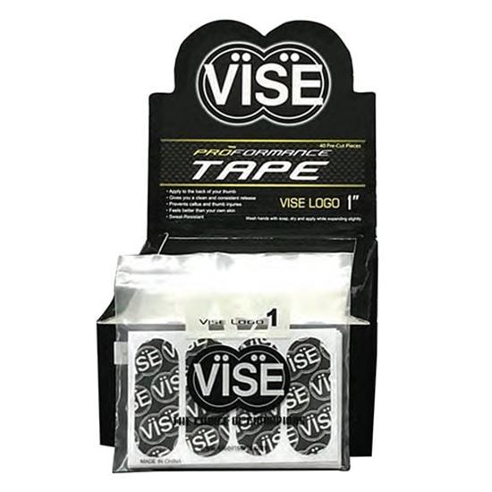 Picture of VISE Pre-Cut VISE Logo Tape Black 40 Pieces 3/4"