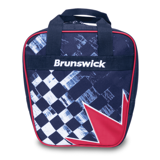 Picture of Brunswick Spark 1 Ball Single Tote Checkered Flag Bowling Bag
